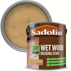 Sadolin - Wet Wood Decking Stain - Light Oak - 2.5L - Light Oak