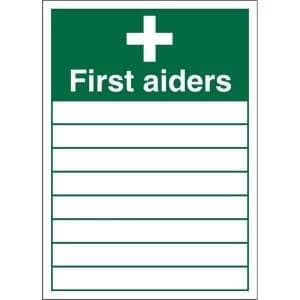 Stewart Superior KS007SRP Screw Plastic Sign 600x400 First Aiders