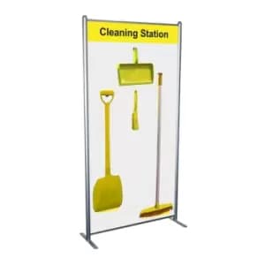 Shadowboard in Multi Purpose Frame - Cleaning Station Style A (Yellow)