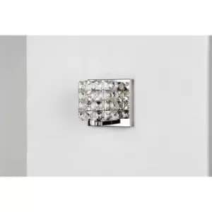 Impex Veta Chrome Wall Lamp Crystal