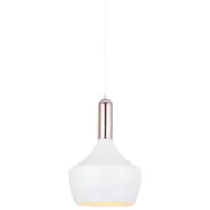 Netlighting Modern Hanging Pendant White, Copper 1 Light, E27 - ITLMDM-3028/1 W+