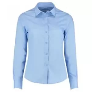 Kustom Kit Womens/Ladies Long Sleeve Tailored Poplin Shirt (10) (Light Blue)
