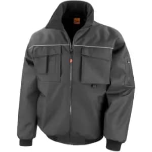 Result Mens Workguard Sabre Pilot Work Jacket (4XL) (Black)