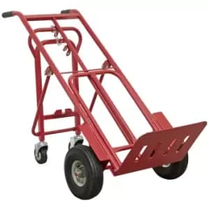 Sealey CST989 Sack Truck 3-in-1 with Pneumatic Tyres 250kg Capacity