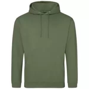 Awdis Unisex Adult College Hoodie (3XL) (Earthy Green)