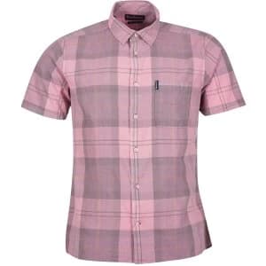 Barbour Mens Tartan 17 S/S Summer Shirt Faded Pink XL