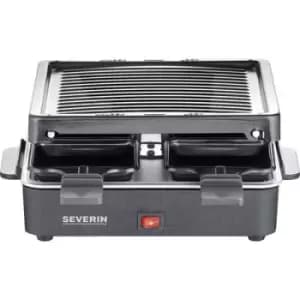 Severin 2370 Raclette Non-stick coating, 4 pannikins, Grill function Black