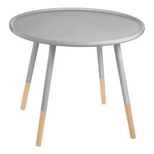 Viborg Large Round Side MDF Table - Grey