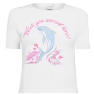 Skinny Dip Skinny Dip Here Crop Top - White