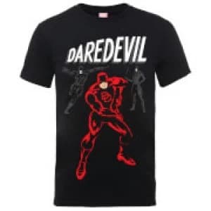 Marvel Comics Daredevil Poses Mens Black T-Shirt - L - Black