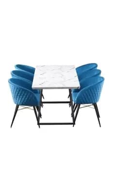 'Vittorio Toga' LUX Dining Set with a Table & Chairs Set of 6