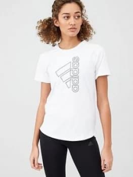 adidas Tech BOS T-Shirt - White, Size 2Xs, Women