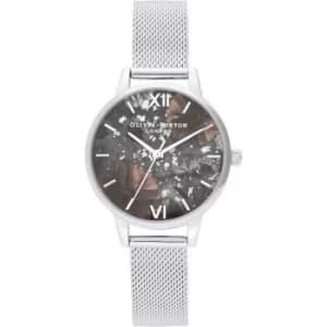 Ladies Olivia Burton Silver Mesh Watch