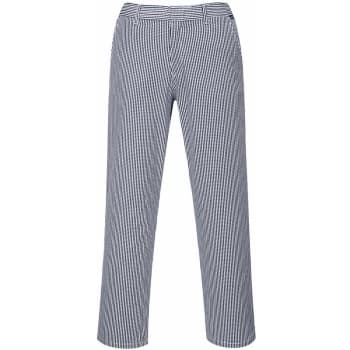 Portwest - C075 - Black Sz XXL Barnet Chefs Checked Trousers