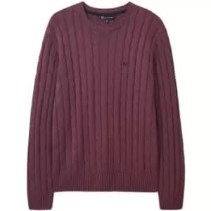 Crew Clothing Mens Regatta Cable Crew Sweater Nectarine XXL