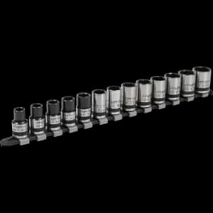 Sealey 13 Piece Black Series 1/2" Drive Lock On Hexagon Socket Set 1/2"