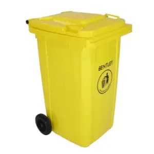 Charles Bentley 240 Litre Wheelie Bin - Yellow