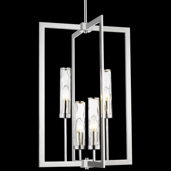 Oxford 4 Light Wire Frame Pendant Ceiling Light Nickel, E14