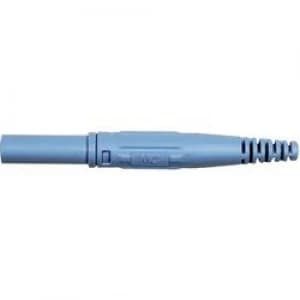 Jack plug Plug straight Pin diameter 4mm Blue Staeubli