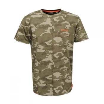 Regatta Dense Camo Quick Drying T-Shirt - DrkKhakiMarl