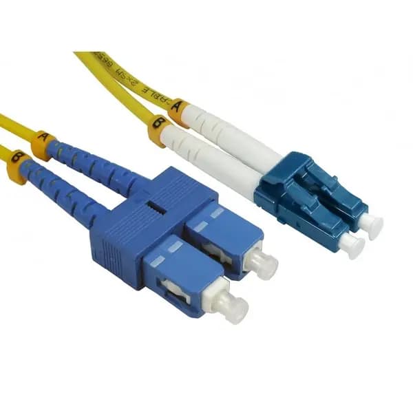 Cables Direct 3m OS2 Fibre Optic Cable, LC - SC (Single Mode)