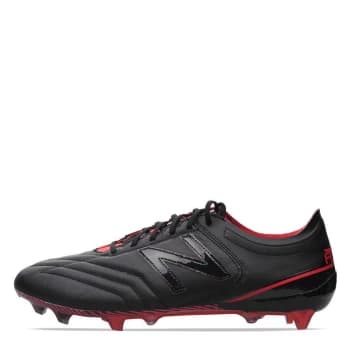 New Balance Furon 3.0 K Leather FG Football Boots - Black/Red