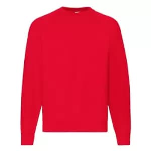 Fruit Of The Loom Mens Raglan Sleeve BelcoroA Sweatshirt (M) (Red)