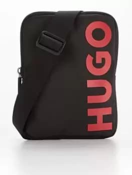 HUGO Ethon Large Logo Crossbody Bag, Black, Men