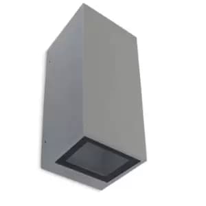 Afrodita 2 Light Outdoor Up Down Wall Light Grey IP65, GU10