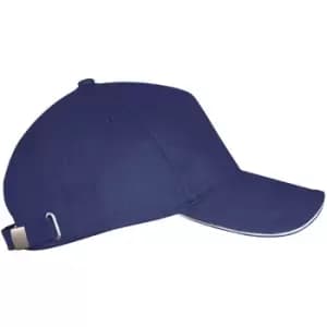 SOLS Unisex Long Beach Cap (One Size) (French Navy/White)