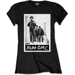 Run DMC - Paris Photo Womens Large T-Shirt - Black