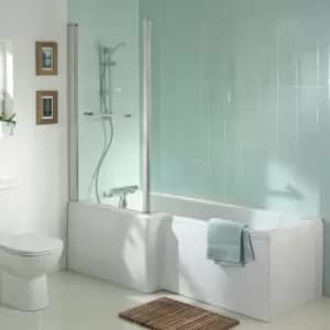 Ideal Standard - Tempo Cube L-Shaped Shower Bath 1700mm x 700mm/850mm Left Handed 0 Tap Hole