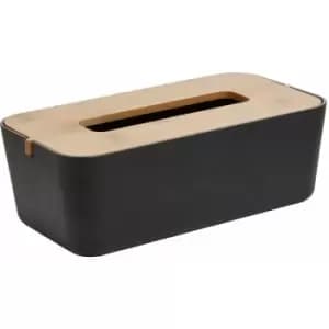 Premier Housewares Canyon Black Tissue Box