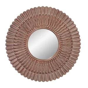 Feiss Cheyenne Round Mirror Aegean Gold
