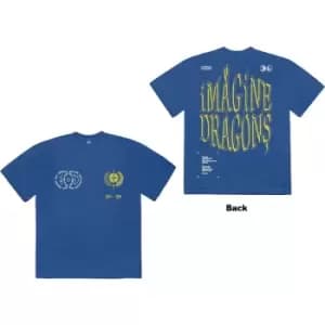 Imagine Dragons - Lyrics Unisex XX-Large T-Shirt - Blue
