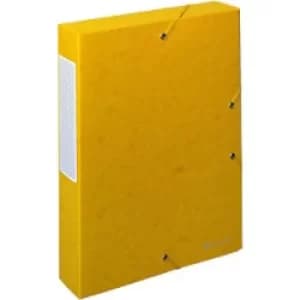 Scotten Elasticated Box File A4 60mm, Yellow, Pack of 10