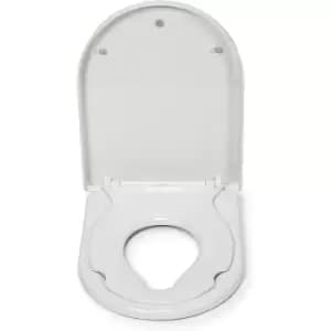 Croydex Hilier Polyprop Stick N Lock D-Shape Family Seat White