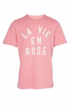 Mens French Connection La Vie En Rose Life Tshirt Apricot