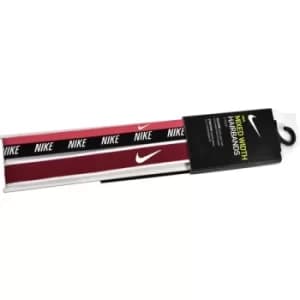 One Size Nike Mixed Width Hairbands 3 Pack Pink