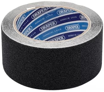 Draper 3.7M x 50mm Black Heavy Duty Safety Grip Tape Roll 63384