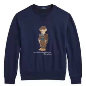 Polo Ralph Lauren Long Sleeve Cotton Sweatshirt Bear, Fa 22 Newport Nvy Heritge Bear, Male, Crewnecks, 710853308014