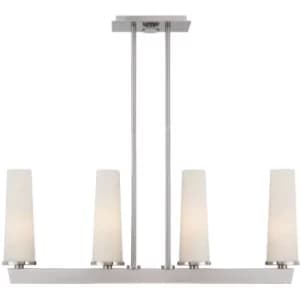 Elstead Chelsea Loft Contemporary 4 Light Pendant Brushed Nickel