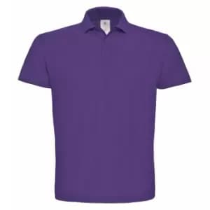 B&C ID.001 Mens Short Sleeve Polo Shirt (2XL) (Purple)