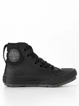 Converse Kid's Converse Chuck Taylor All Star Berkshire Boot Leather High Top - Black, Size 10