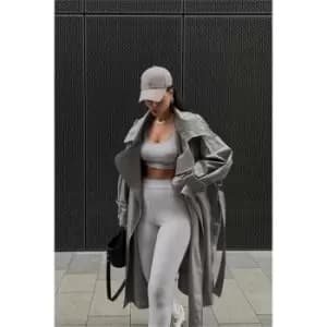 I Saw It First Grey Strappy Back Active Sports Bra - Grey