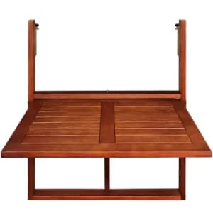 Hanging Balcony Table Acacia Wood 65x45x87cm FSC -certified