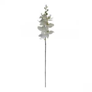 Single Orchid Spray, White Flowers, 85cm