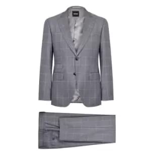 Boss 2 Piece Check Shirt - Silver