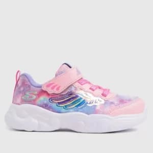 SKECHERS Pale Pink Unicorn Storm Girls Toddler Trainers