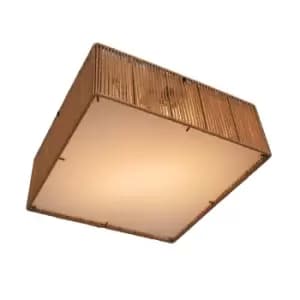 Nomad Semi Flush Ceiling Light, White, 2x E27